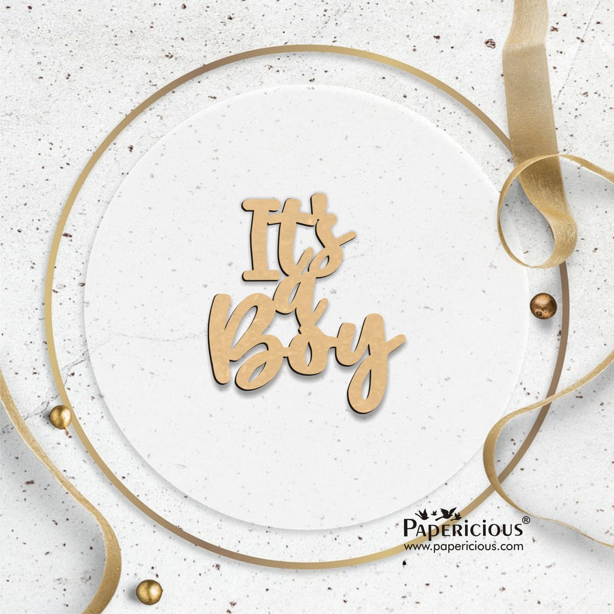 PAPERICIOUS MDF Cutout - ItÂ’s a Boy - 6 Nos - Style 10112