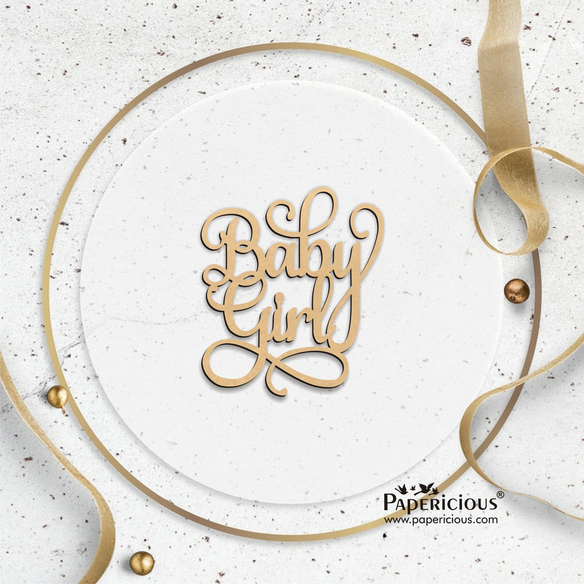 PAPERICIOUS MDF Cutout - Baby Girl - 6 Nos - Style 10114