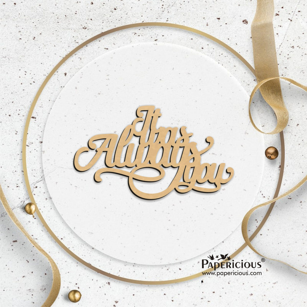 PAPERICIOUS MDF Cutout - Always You - 6 Nos - Style 10120