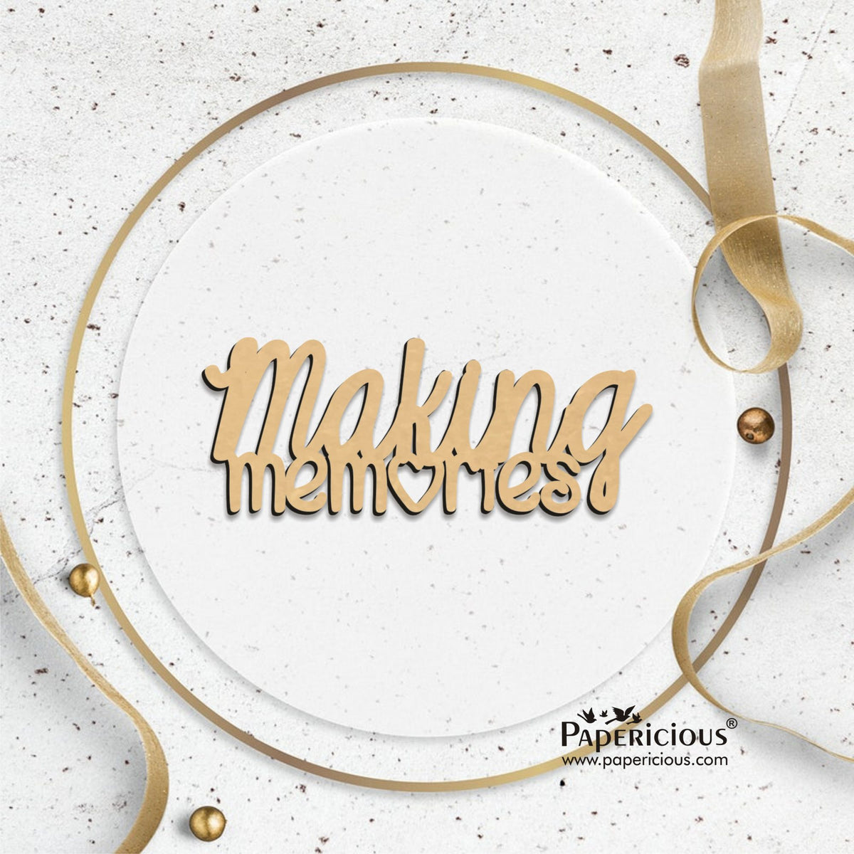 PAPERICIOUS MDF Cutout - Making Memories - 6 Nos - Style 10127