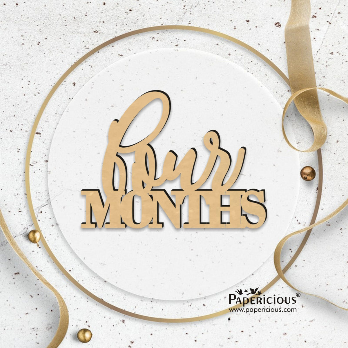 PAPERICIOUS MDF Cutout -Four month - Style 10140