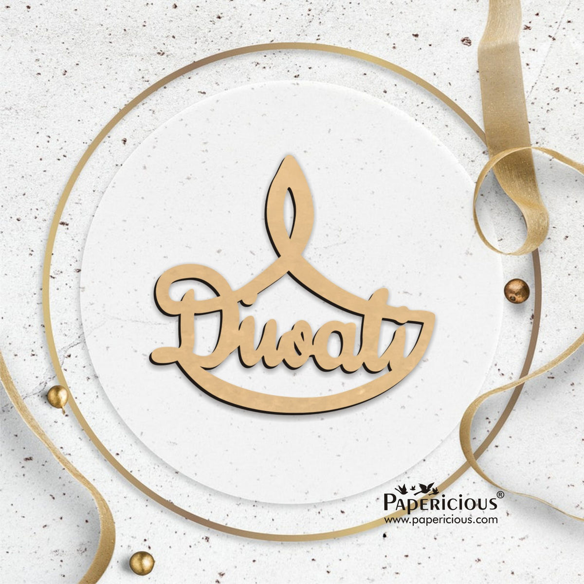 PAPERICIOUS MDF Cutout - Diwali - 4 Nos - Style 10170