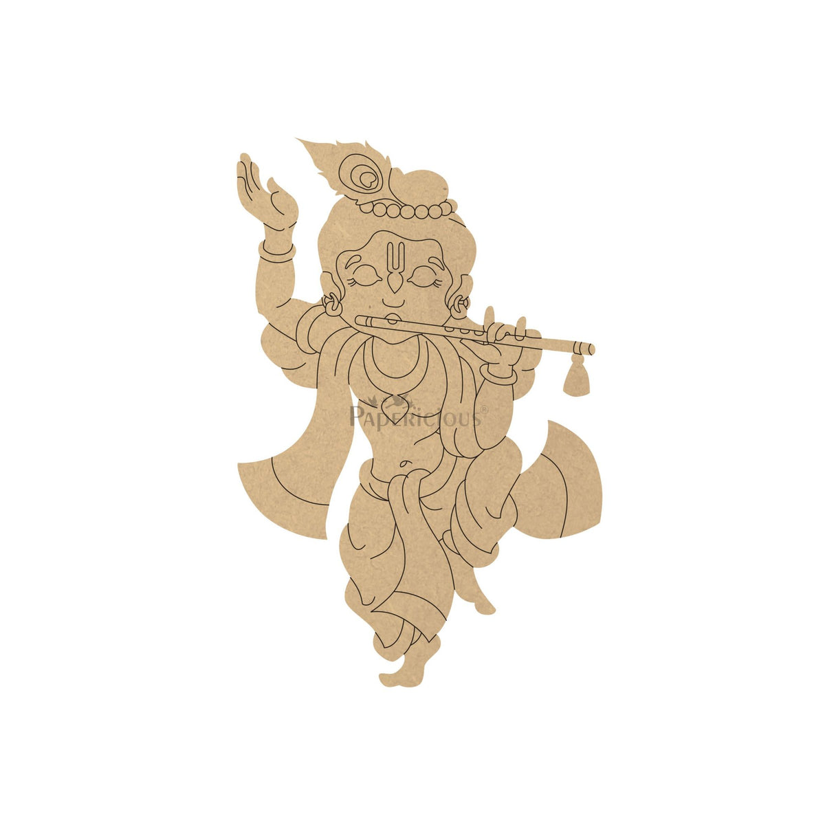 PAPERICIOUS 4mm thick Pre Marked MDF Base Cute Krishna