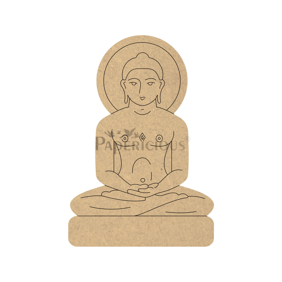 PAPERICIOUS 4mm thick Pre Marked MDF Base Mahavira Jainism