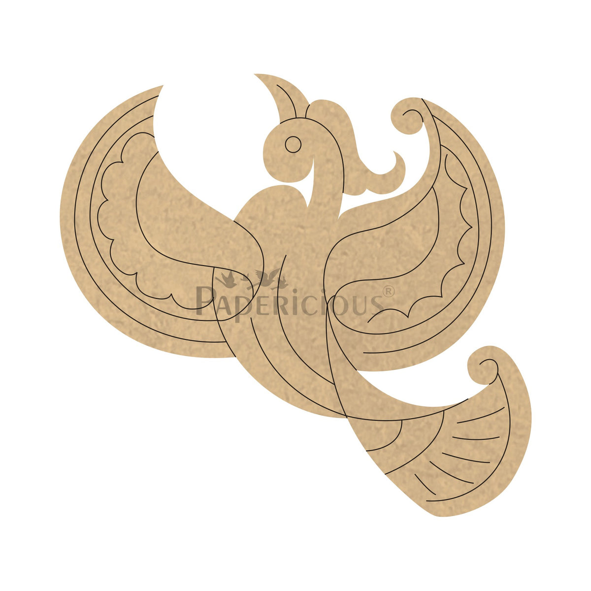 PAPERICIOUS 4mm thick Pre Marked MDF Base Bird