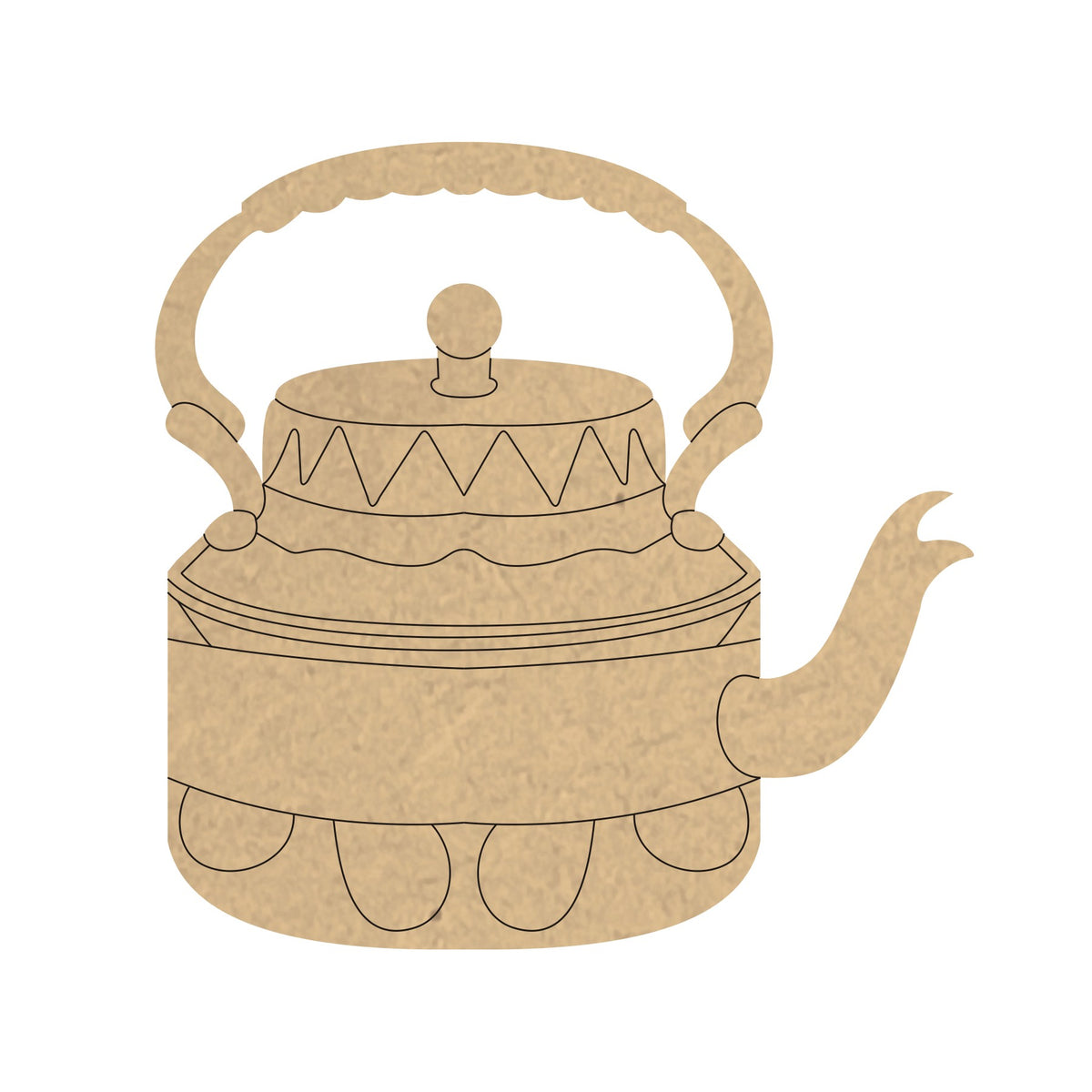 PAPERICIOUS 4mm thick Pre Marked MDF Kettle