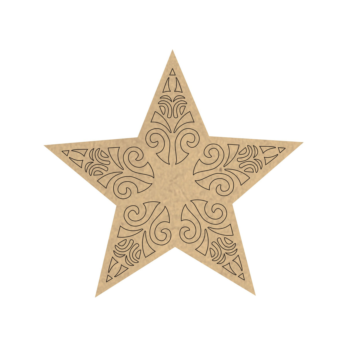 PAPERICIOUS 4mm thick Pre Marked MDF Star