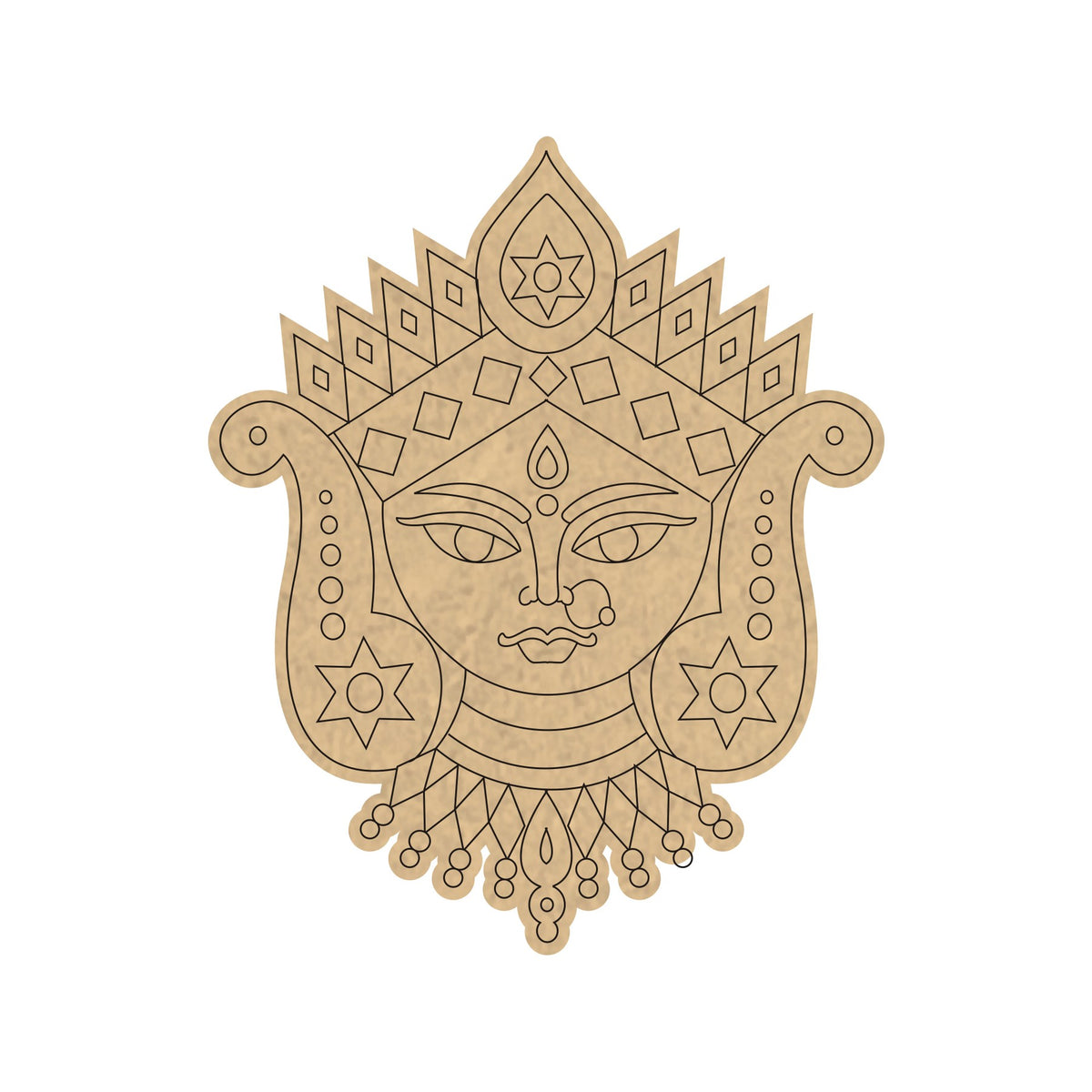 PAPERICIOUS 4mm thick Pre Marked MDF Base Maa Durga