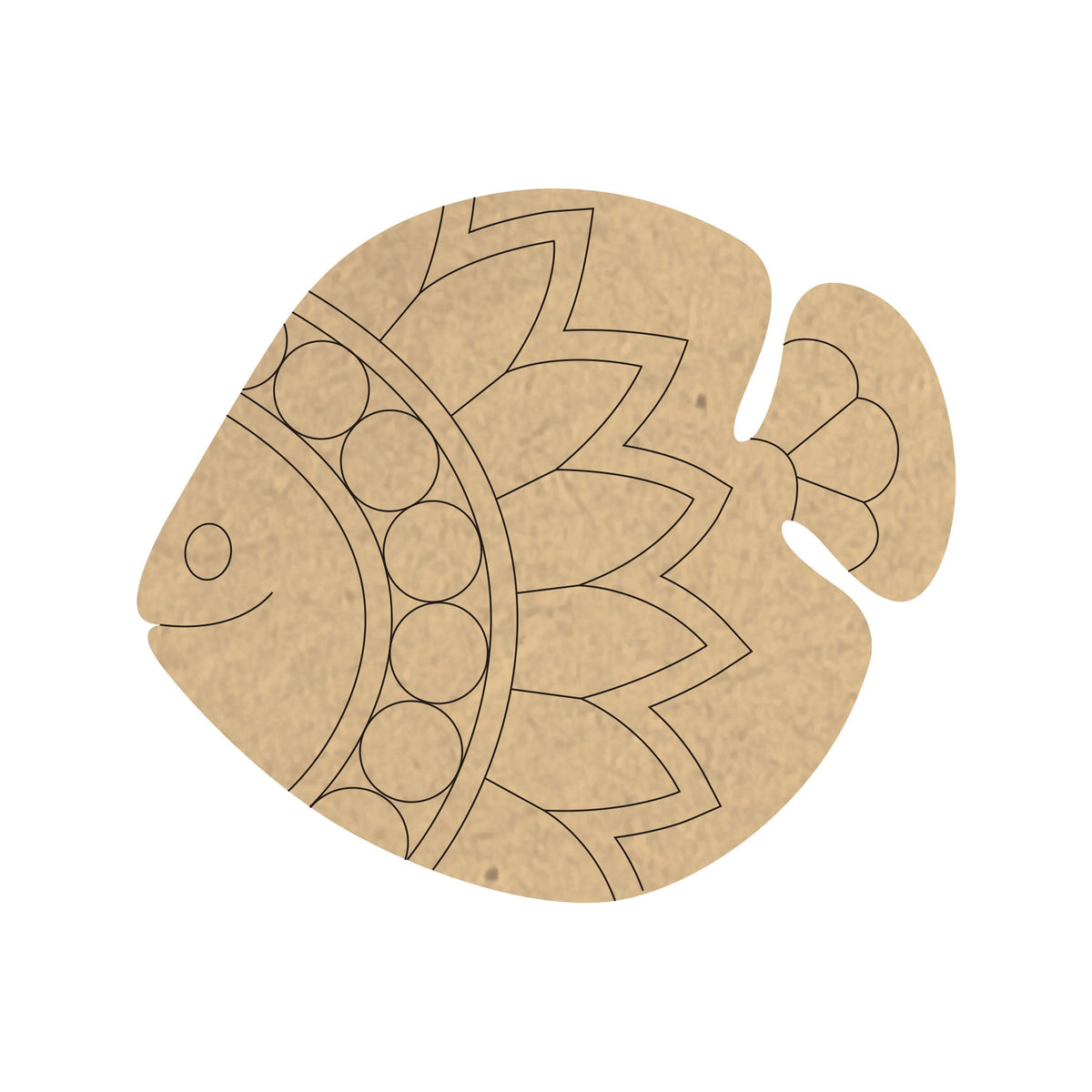 PAPERICIOUS 4mm thick Pre Marked MDF Base Fish