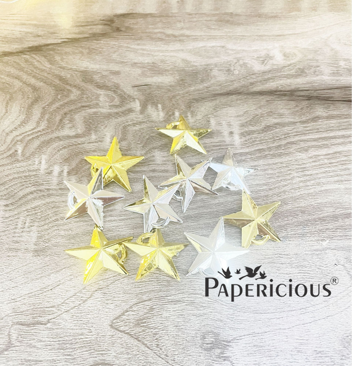 PAPERICIOUS Christmas Golden & Silver Hanging Stars