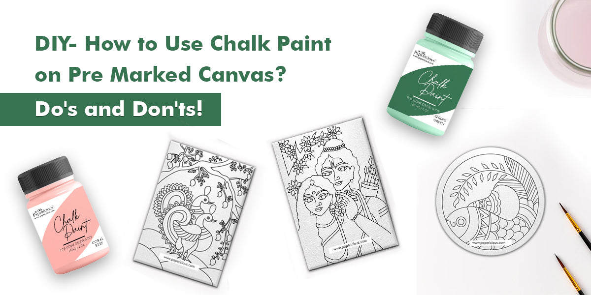 DIY- how to use chalk paint on pre marked canvas? Do's and Don'ts!