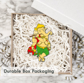 Wooden Fridge Magnet - Ganesh