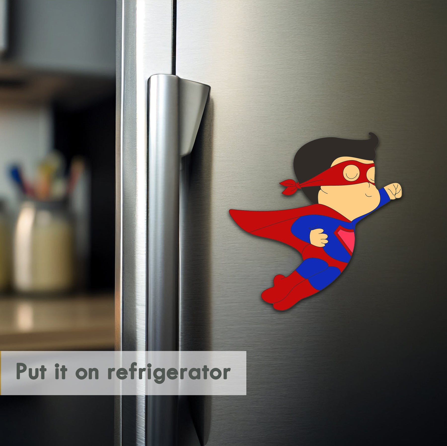Wooden Fridge Magnet - Superman