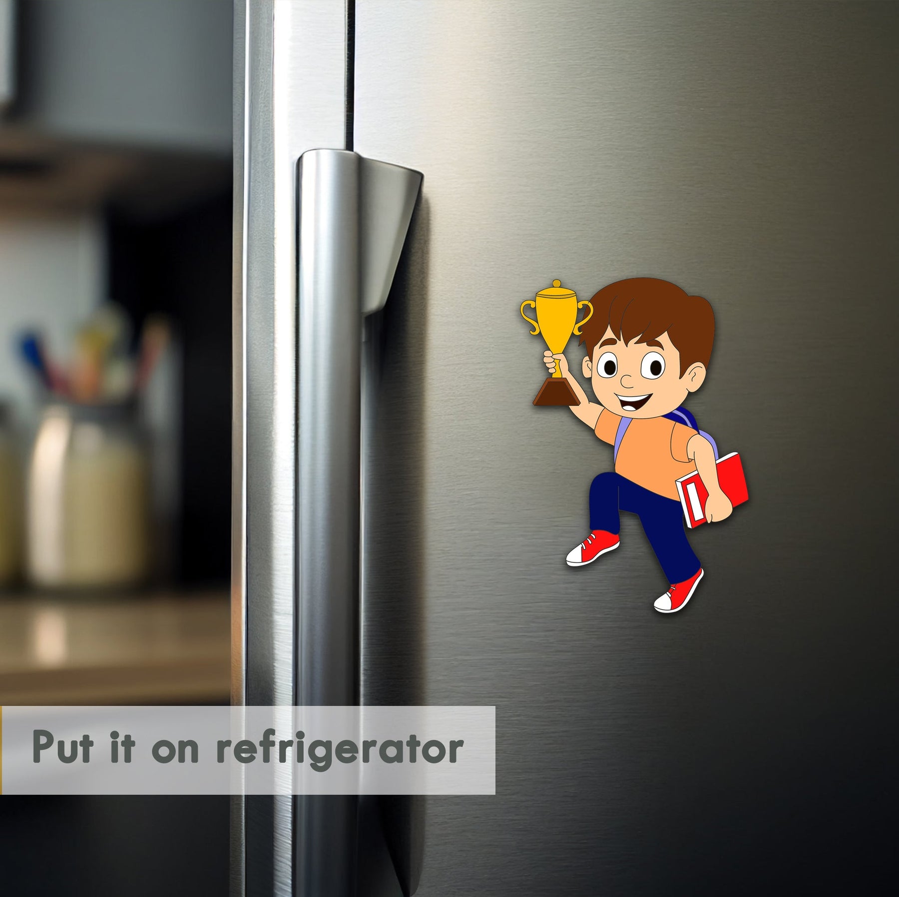 Wooden Fridge Magnet - Champion
