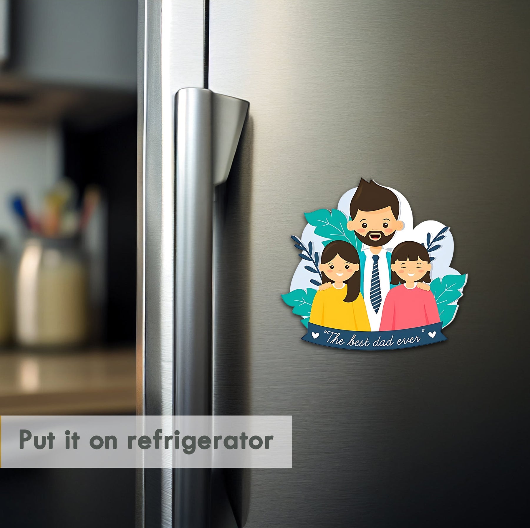 Wooden Fridge Magnet - Best Dad Ever