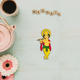 Wooden Fridge Magnet - Krishna