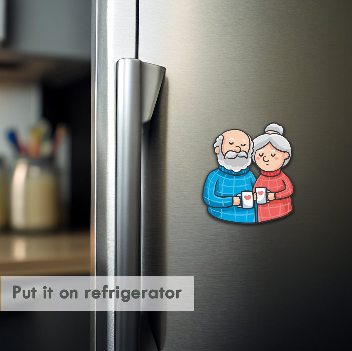 Wooden Fridge Magnet - My Grandparents