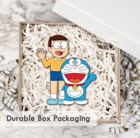 Wooden Fridge Magnet - Nobita & Doraemon