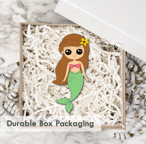 Wooden Fridge Magnet - Mermaid