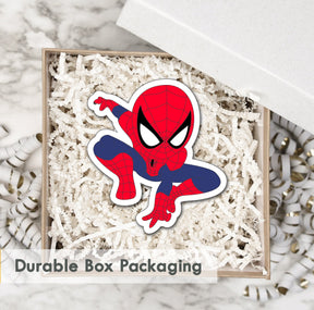 Wooden Fridge Magnet - Spiderman Style