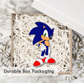 Wooden Fridge Magnet - Super Sonic