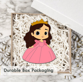 Wooden Fridge Magnet - Queen Girl