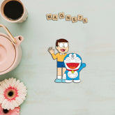 Wooden Fridge Magnet - Nobita & Doraemon