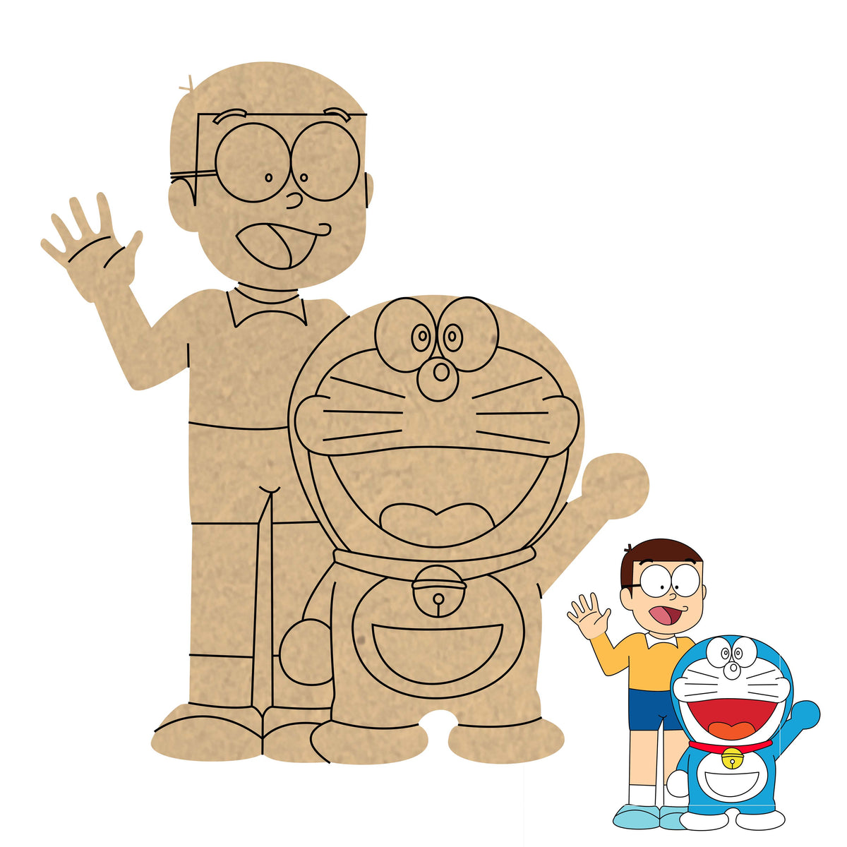 How to Draw Gian from Doraemon (Doraemon) Step by Step |  DrawingTutorials101.com