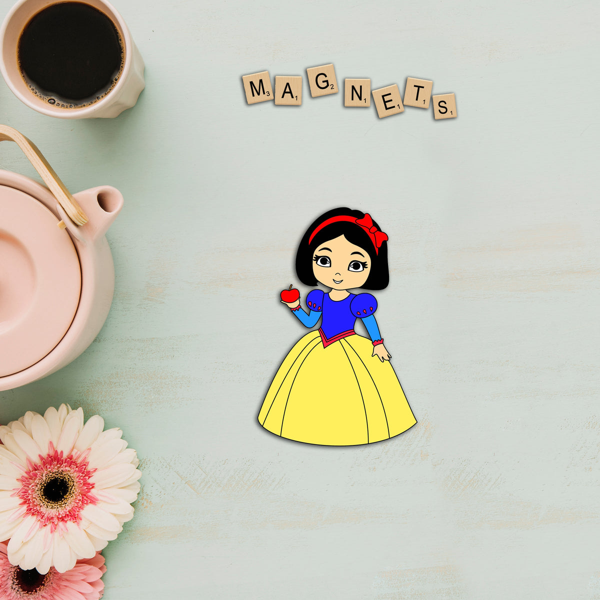Wooden Fridge Magnet - Princess