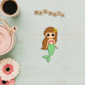 Wooden Fridge Magnet - Mermaid