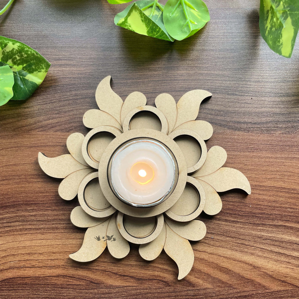 Tea Light Holder - Nested Motif - 3 Layered