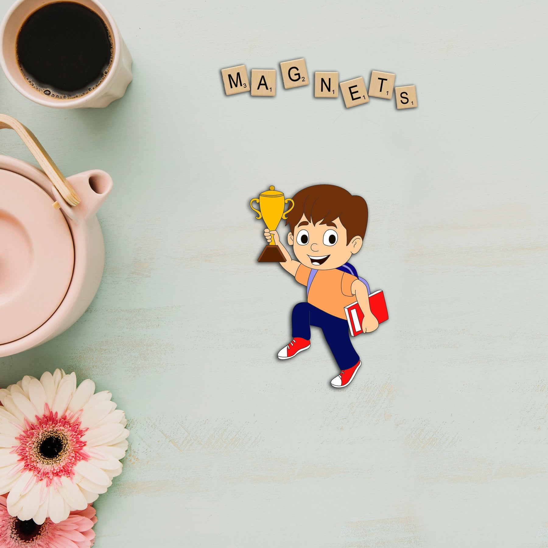 Wooden Fridge Magnet - Champion