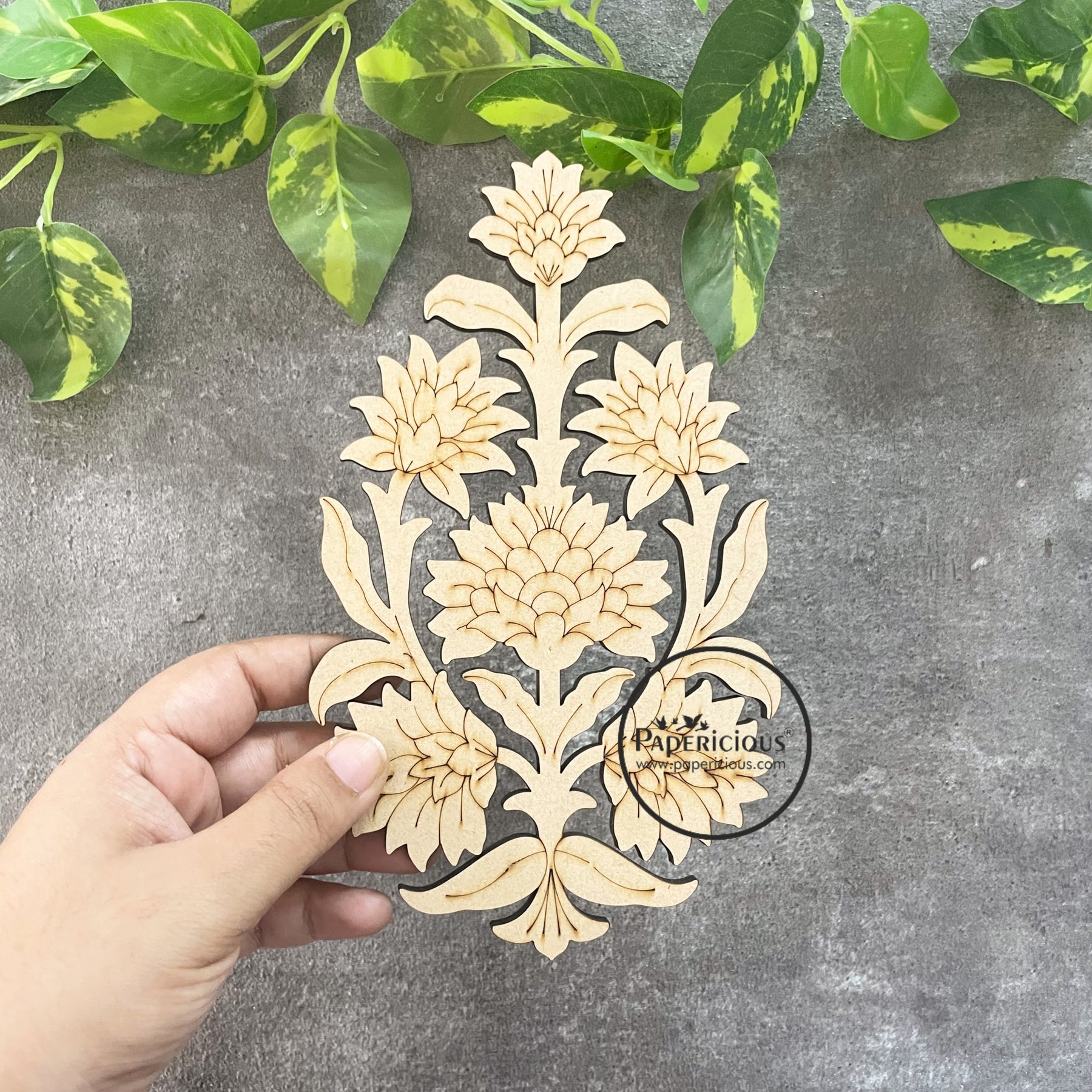 Premarked MDF Flower Motif - Style 3