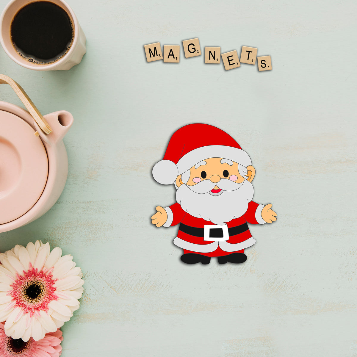 Wooden Fridge Magnet - Santa Claus