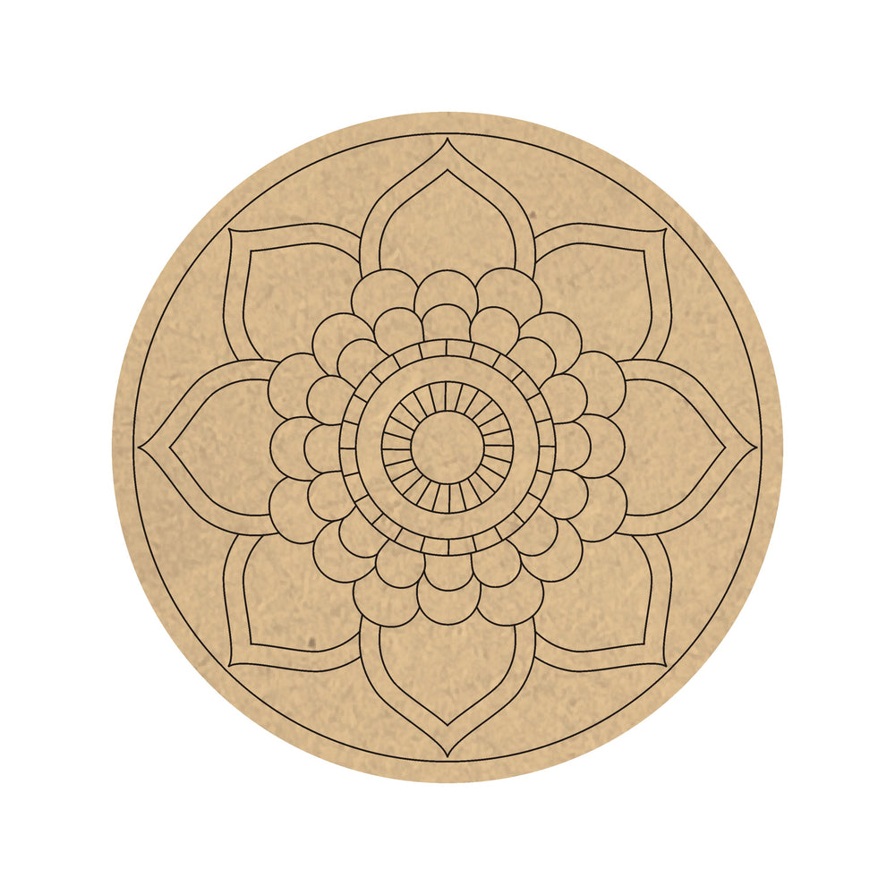 4mm thick Pre Marked MDF Base Mandala 3