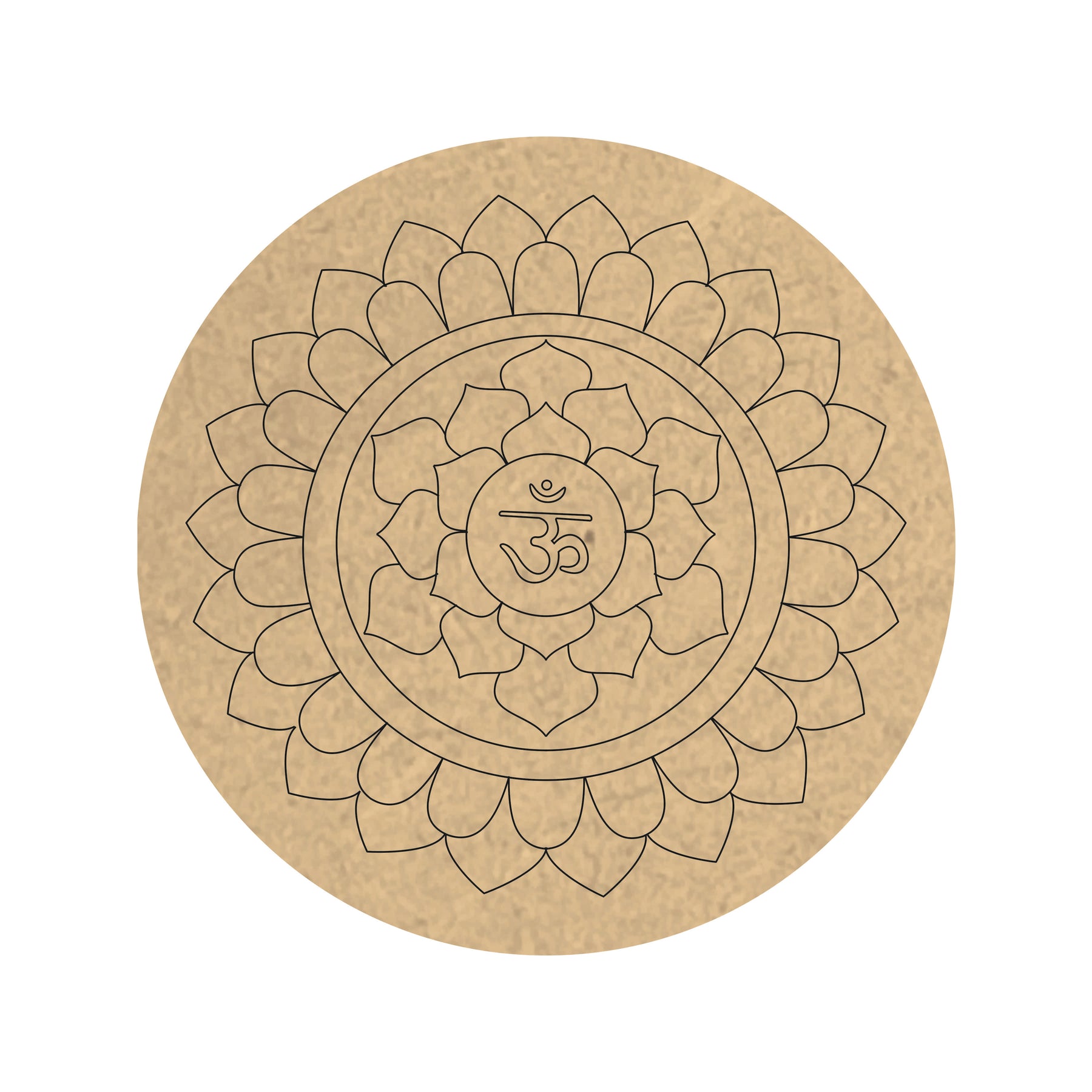 Pre Marked MDF Cutout - Yoga Sahasrara/Crown Chakra