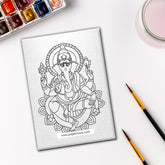 Pre Marked DIY Canvas - Kalamkari Art - Ganesha