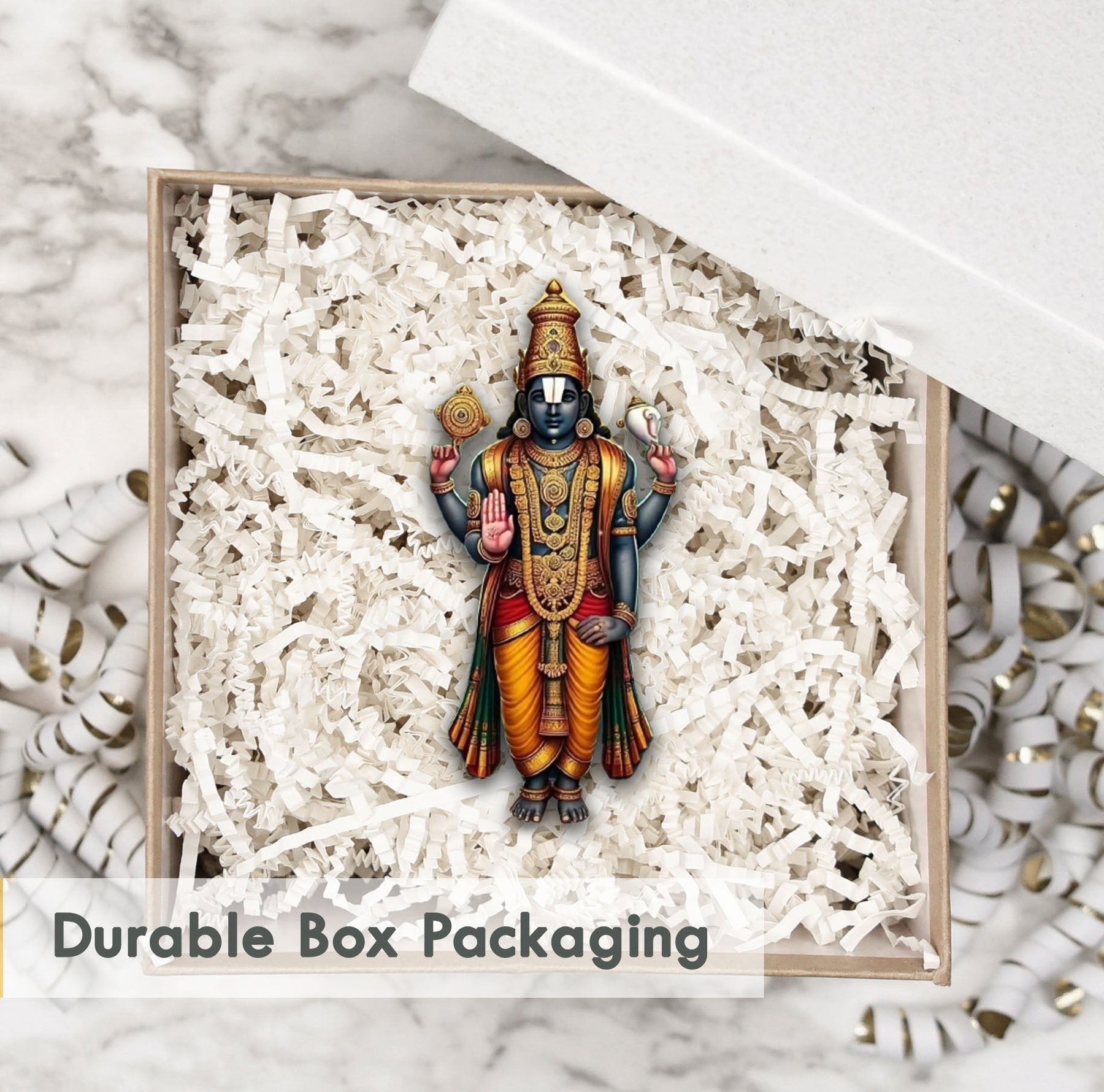 Wooden Fridge Magnet - Lord Venkateshwara