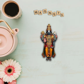 Wooden Fridge Magnet - Lord Venkateshwara
