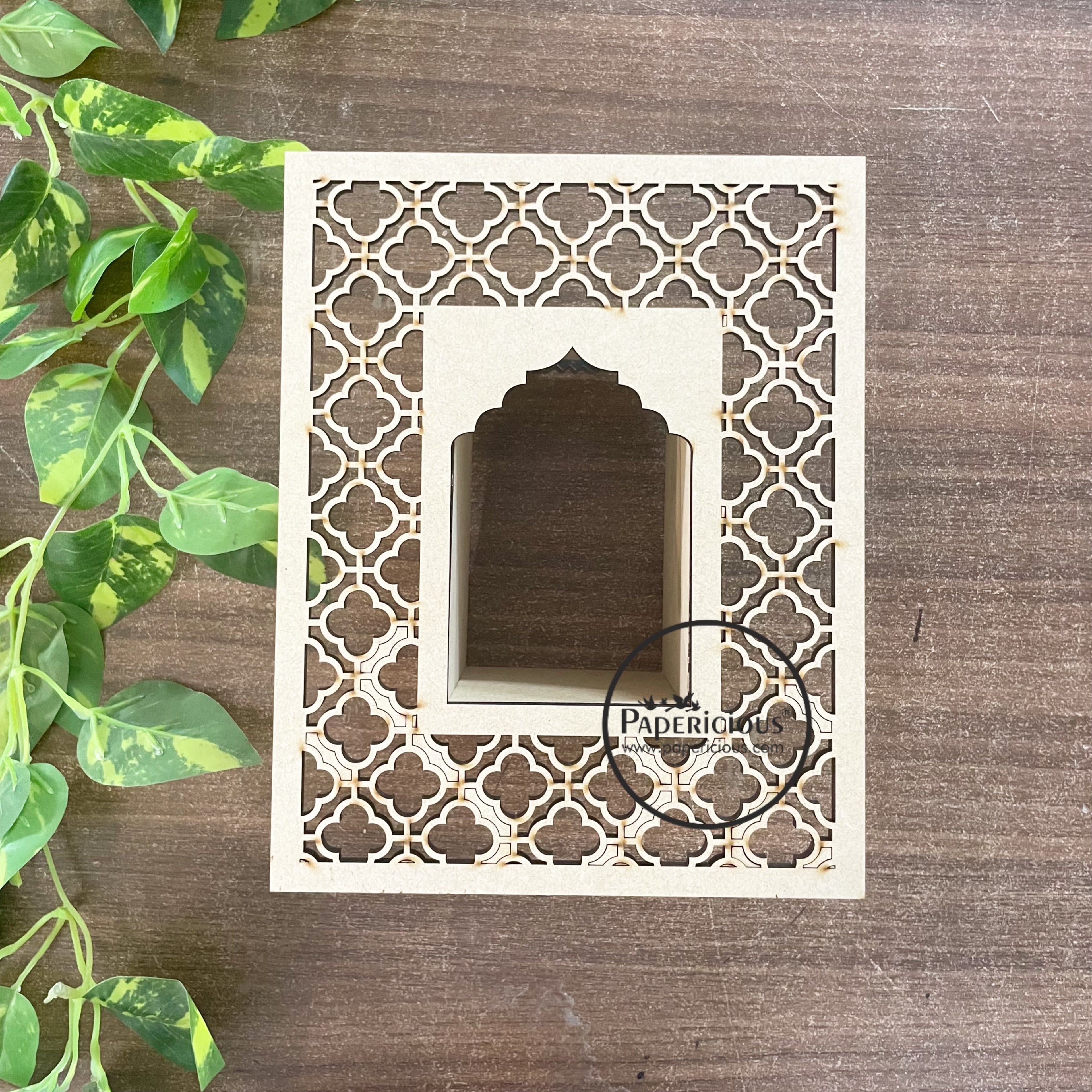 Octagonal Jali Frame MDF Jali Jharokha Frame - Mordern Morocon