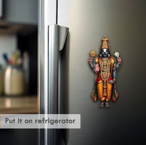 Wooden Fridge Magnet - Lord Venkateshwara