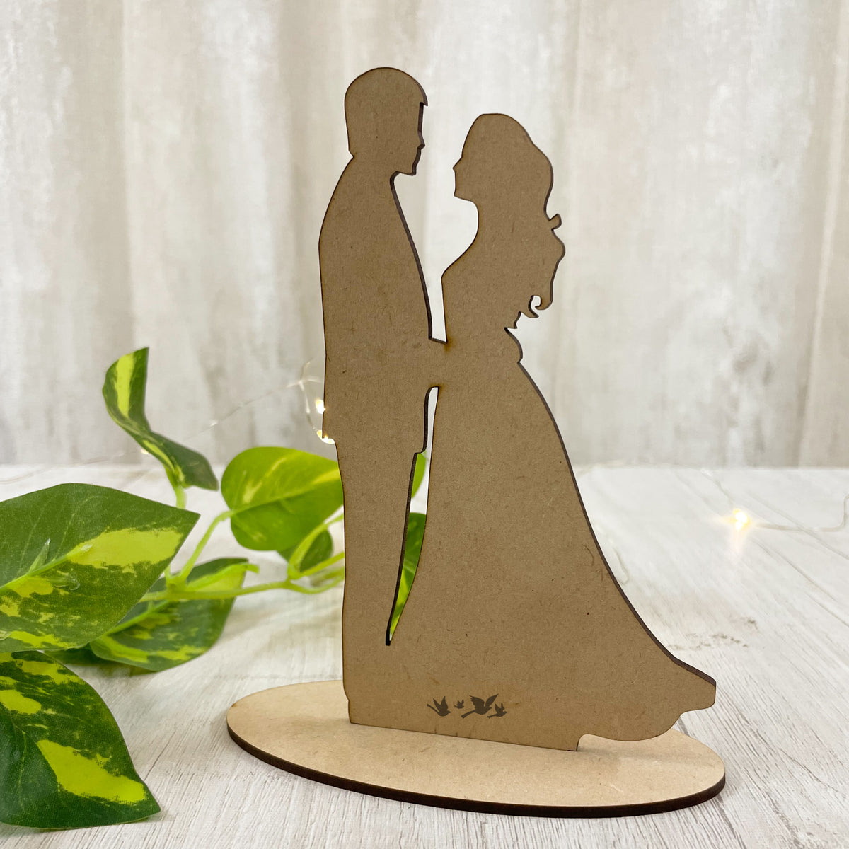Pre Marked MDF Base - Valentines - 3D couple #2