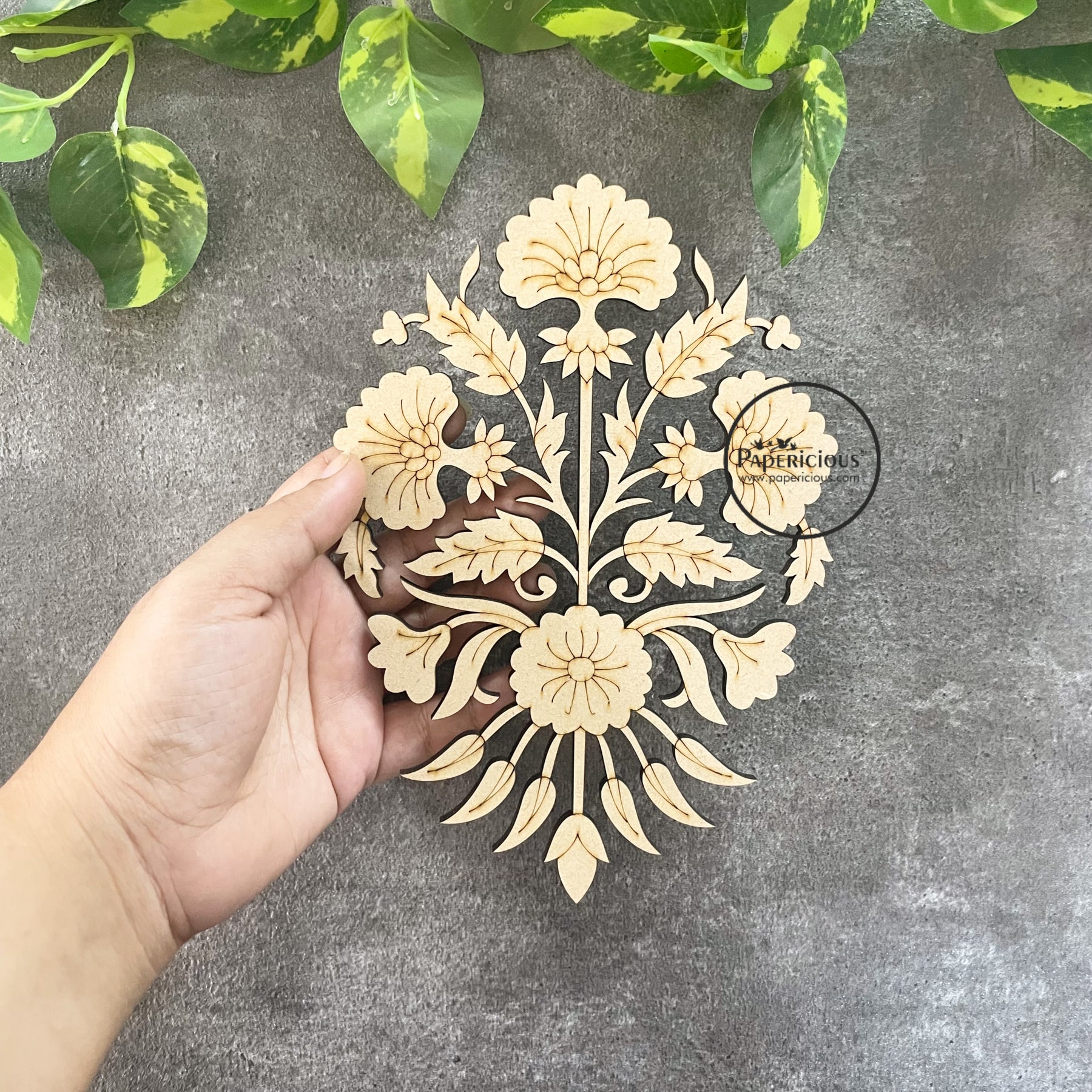 Premarked MDF Flower Motif - Style 9