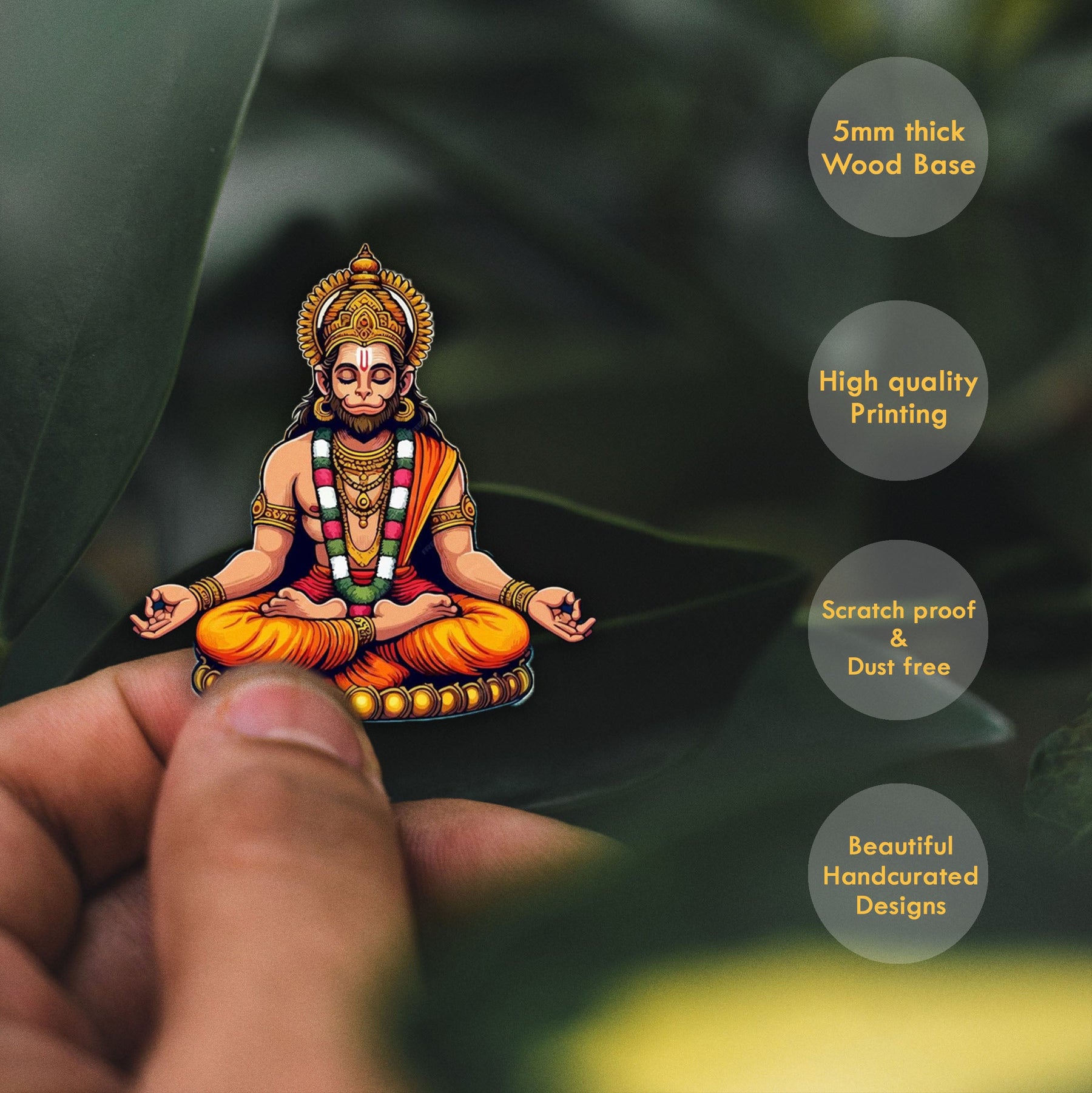 Wooden Fridge Magnet - Pawanputra