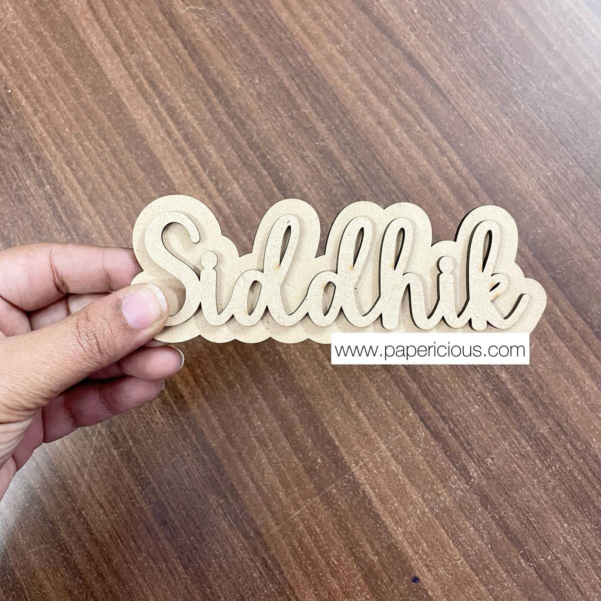 Customised 2 Layer MDF - Name Cutouts - One Name Only