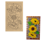 4mm thick Pre Marked MDF Base Sunflower painting