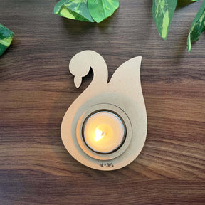 Tea Light Holder - Swan - 3 Layered