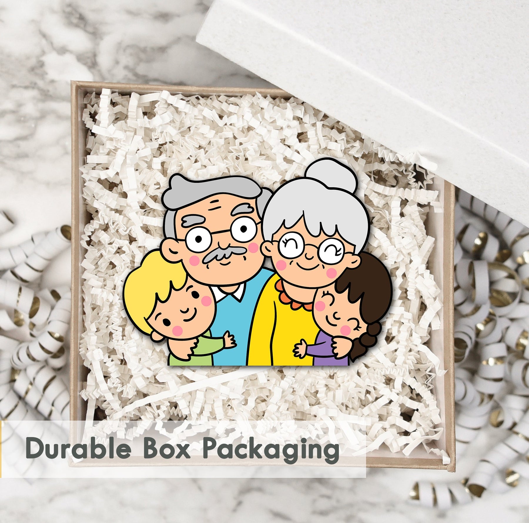 Wooden Fridge Magnet - Happy Family