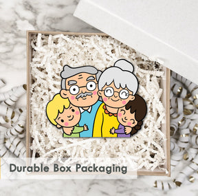 Wooden Fridge Magnet - Happy Family