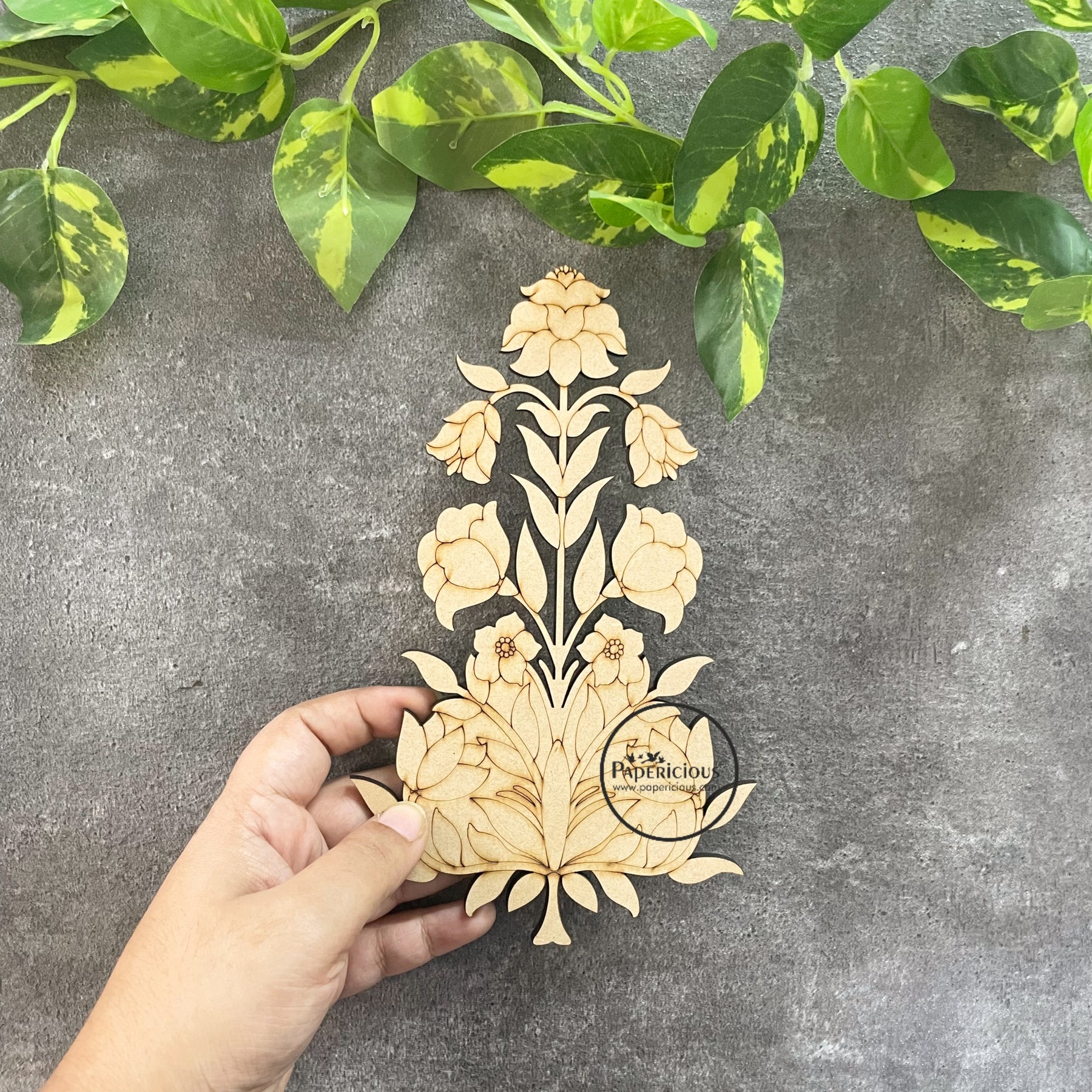 Premarked MDF Flower Motif - Style 17